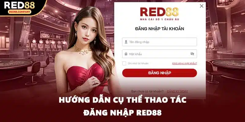 Hướng dẫn cụ thể thao tác đăng nhập RED88